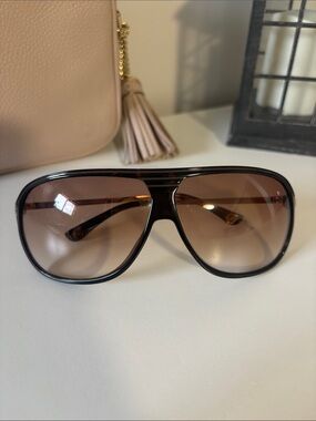 Michael Kors Brown Gradient Aviator Sunglasses